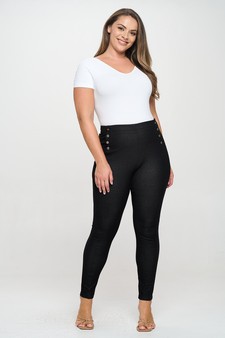 Women's High-Waisted Straight Leg Sailor Pant - Plus Size style 5