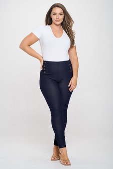 Women's High-Waisted Straight Leg Sailor Pant - Plus Size style 2