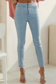 Women's High Rise Center Zipper Jegging style 4