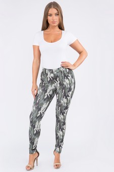 Women's Camouflage 5-Pocket Cotton Blend Jeggings style 4