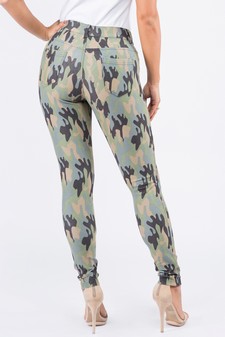 Women's Camouflage 5-Pocket Cotton Blend Jeggings style 3