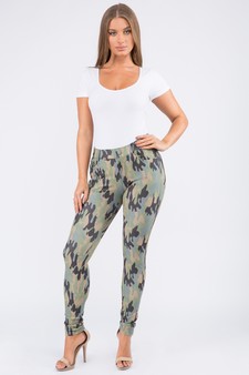 Women's Camouflage 5-Pocket Cotton Blend Jeggings style 4