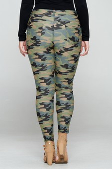 Women's Camouflage 5-Pocket Cotton Blend Jeggings style 3