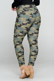 Women's Camouflage 5-Pocket Cotton Blend Jeggings style 4