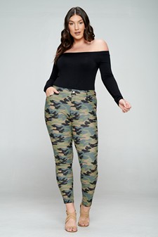 Women's Camouflage 5-Pocket Cotton Blend Jeggings style 5