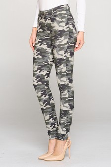 Women's Camouflage 5-Pocket Cotton Blend Jeggings style 2