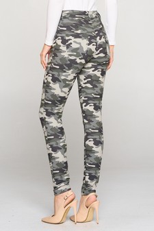 Women's Camouflage 5-Pocket Cotton Blend Jeggings style 3