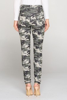 Women's Camouflage 5-Pocket Cotton Blend Jeggings style 4