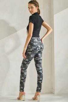 Women's Camouflage 5-Pocket Cotton Blend Jeggings style 2