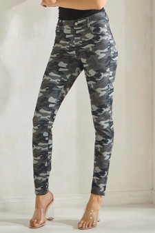 Women's Camouflage 5-Pocket Cotton Blend Jeggings style 4