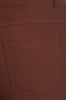 Lady's Mid Rise Ponte Knit Skinny Pants (Large only) style 4