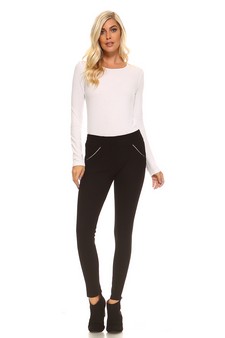 Mid Rise Ponte Skinny Pants style 5