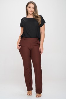 Women's Straight-Leg Ponte Pants style 5