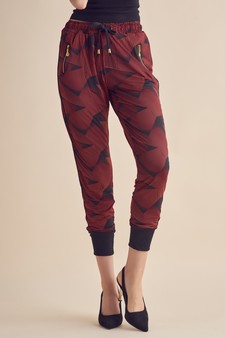 Lady Printed Jogger Pants M:3 L:3 style 2