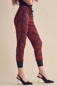 Lady Printed Jogger Pants M:3 L:3 style 3