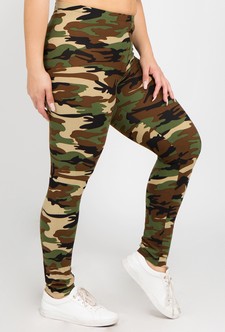 Women's Classic Camo-Print Peach Skin Leggings style 3