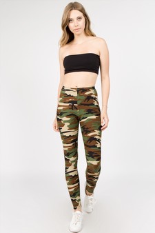 Women's Classic Camo-Print Peach Skin Leggings style 5