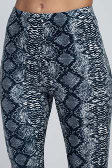 Women's Snakeskin Print Peach Skin Leggings style 4