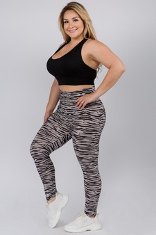 Women's It's a Jungle Tiger Print Peach Skin Leggings style 2