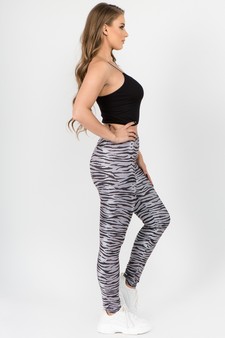 Women's It's a Jungle Tiger Print Peach Skin Leggings style 3