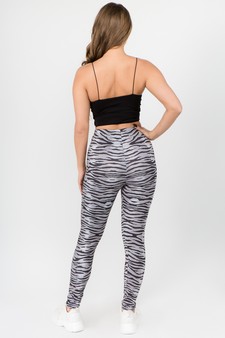 Women's It's a Jungle Tiger Print Peach Skin Leggings style 4