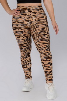 Women's It's a Jungle Tiger Print Peach Skin Leggings