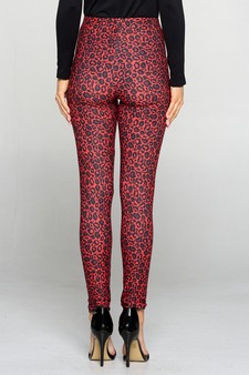 Women's Classic Leopard Print Peach Skin Leggings style 4