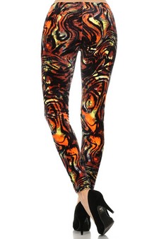 Lava printed Stretch Velour leggings style 3