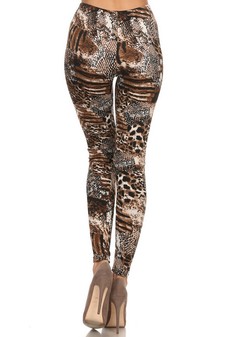 Lady's Velour Printed Leggings style 3