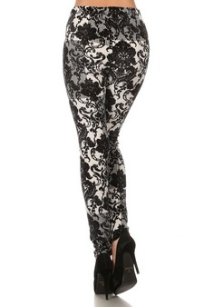 Velour-printed stretch velour Leggings style 3