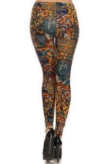 Da Vinci Velour Print Leggings style 3