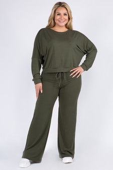 Women’s Drawstring Wide-Leg Lounge Pants - TOP: TP2063 style 4
