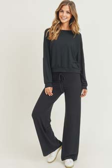 Women’s Drawstring Wide-Leg Lounge Pants - TOP: style 6