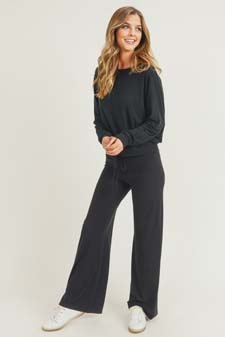Women’s Drawstring Wide-Leg Lounge Pants - TOP: style 7