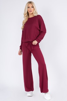 Women’s Drawstring Wide-Leg Lounge Pants - TOP: TP2063 style 4