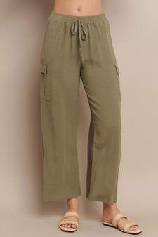 Women's Linen Cargo Pants style 2