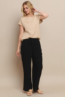 Women's Linen Cargo Pants style 6