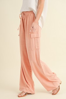 Women's Linen Cargo Pants style 2