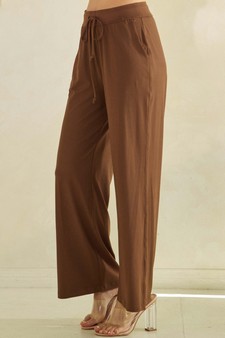 Women's Effortlessly Relaxed Fit Peach Skin Pants style 3
