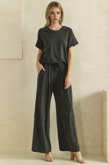 Relaxed Soft Stretch Wide-Leg Flowy Pants style 5
