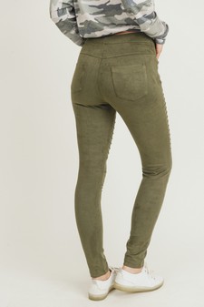 Women's Faux Suede Moto Skinny Pants style 4