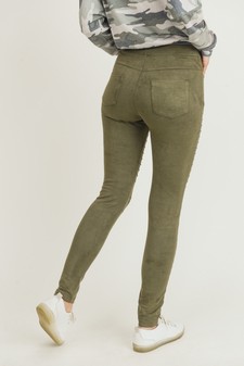 Women's Faux Suede Moto Skinny Pants style 5