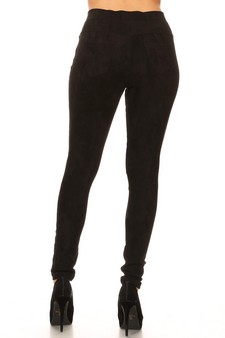 Women's Faux Suede Moto Skinny Pants style 3