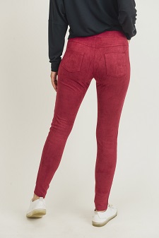 Women's Faux Suede Moto Skinny Pants style 3