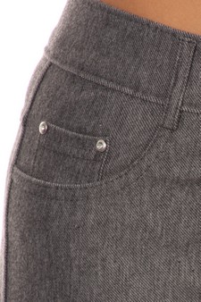 Women's Classic Solid Skinny Jeggings (XL Only) style 4