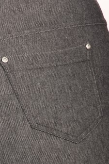 Women's Classic Solid Skinny Jeggings (XL Only) style 5