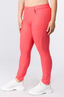 Women's Cotton-Blend 5-Pocket Skinny Jeggings (XXXL only) style 2