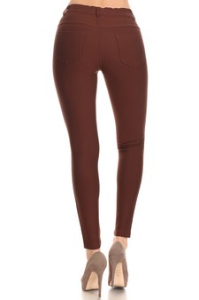 Lady's Mid Rise Ponte Knit Skinny Pants (Small only) style 3