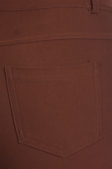Lady's Mid Rise Ponte Knit Skinny Pants (Small only) style 4