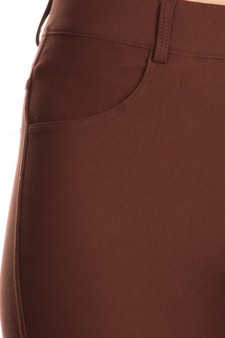 Lady's Mid Rise Ponte Knit Skinny Pants (Small only) style 5